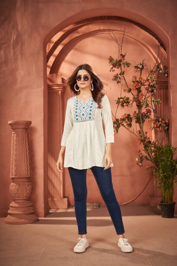 Azure Threads Short Kurti