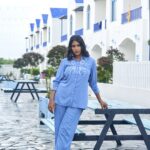 Sky Charm - Sky Blue Embroidered Co-ord Set