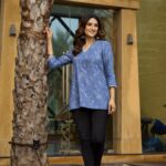 Ocean Blue Breeze Short Kurti