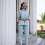 Pastel Aqua Floral Co-ord Set