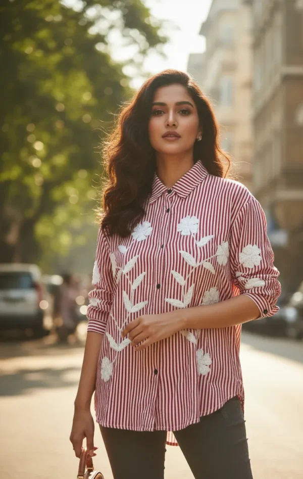 The Embroidered Stripe Shirt