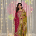 Pure Shimmer Tissue Royal Anarkali Suit Set