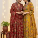 Sunshine Bloom Anarkali Kurta Set (3 piece)