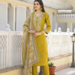 Mustard Grace Three Piece Suit Set