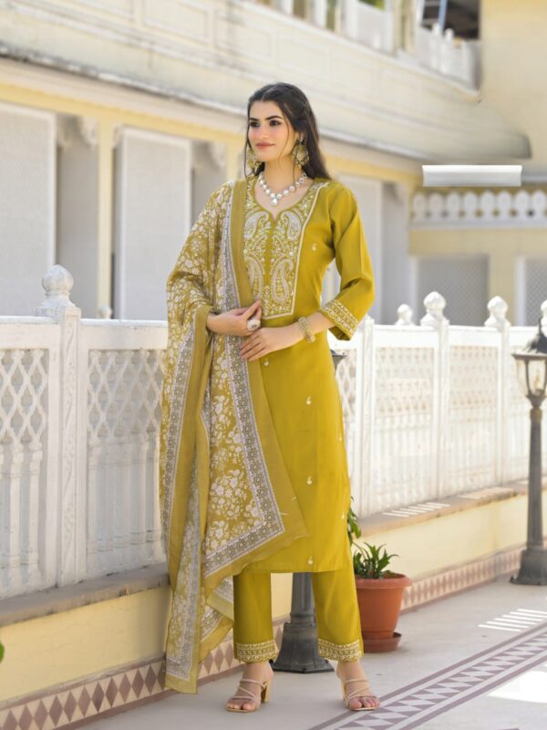 Mustard Grace Three Piece Suit Set