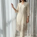 Luxury Pearl Tissue Work Co-ord Set