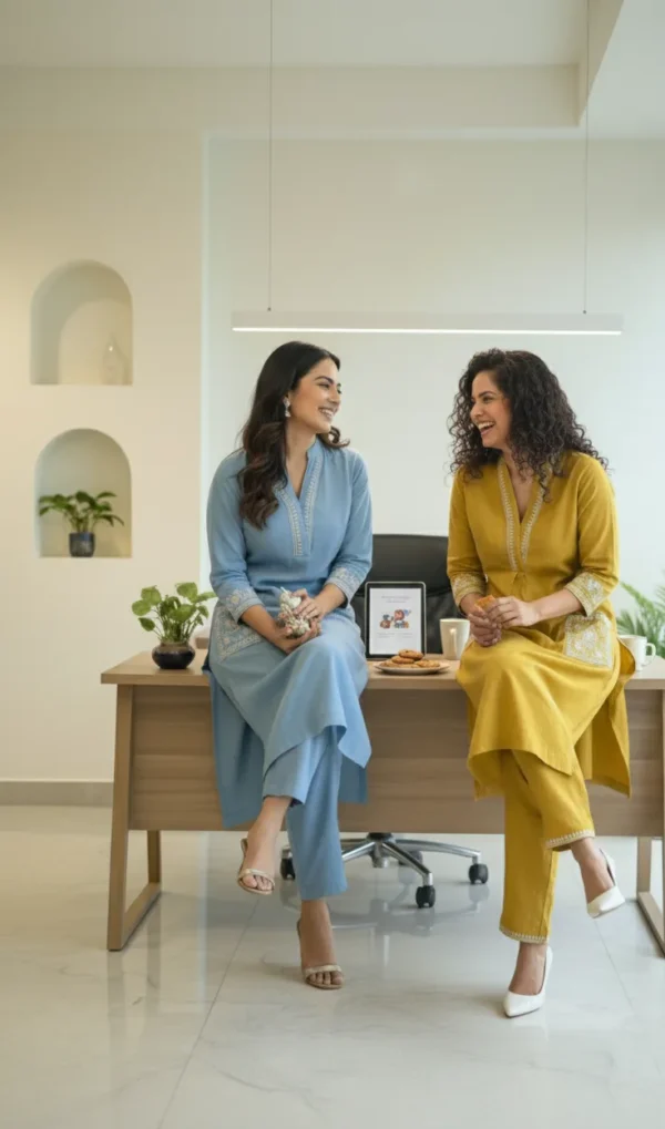 Pocketed Charm Two - Piece Kurta Set