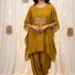 'Marigold' Mustard Yellow Kaftan and Dhoti Set
