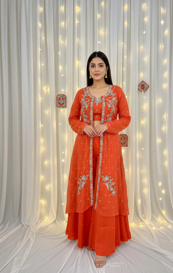 Designer Shrug Style Palazzo Outfit