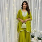 Lime Green Kaftan and Sharara Set
