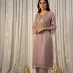 Mauve Blush Kurta and Farshi Set