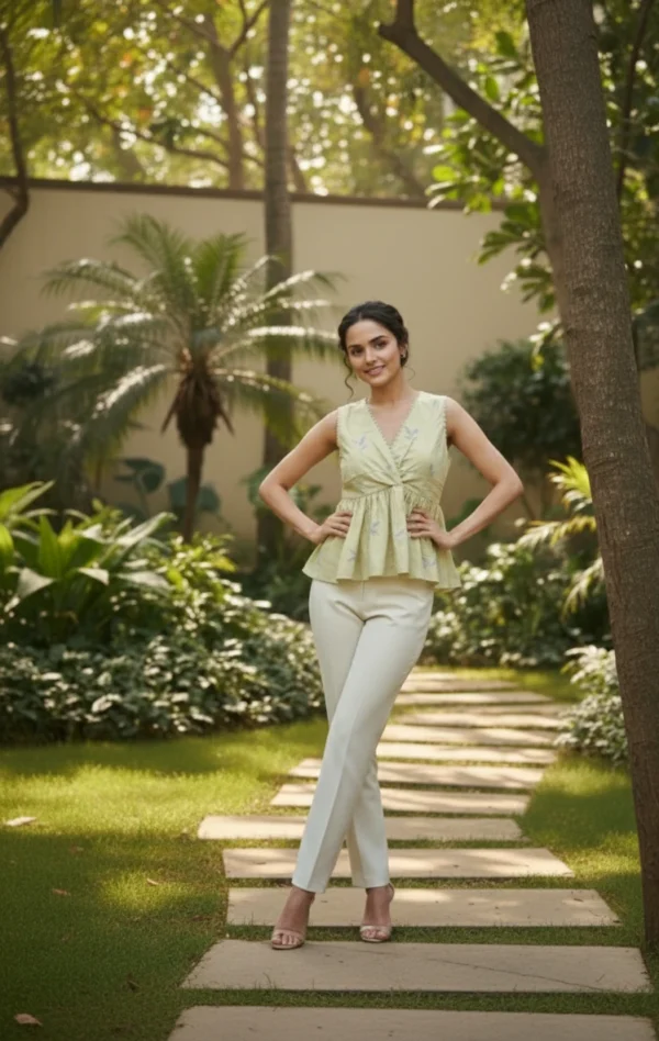 The Aravalli Meadow Peplum Top