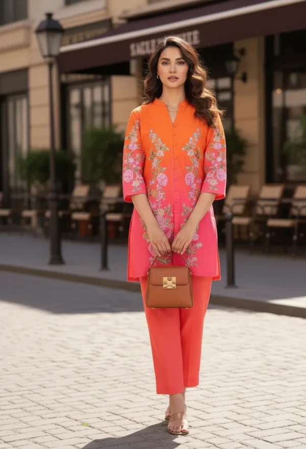 Coral Ombré Co-ord  Set