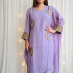 Lavender Sequin-Detail Kaftan Set
