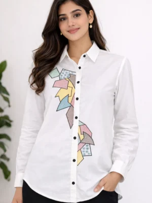 The Artisan Geometric Cotton Shirt