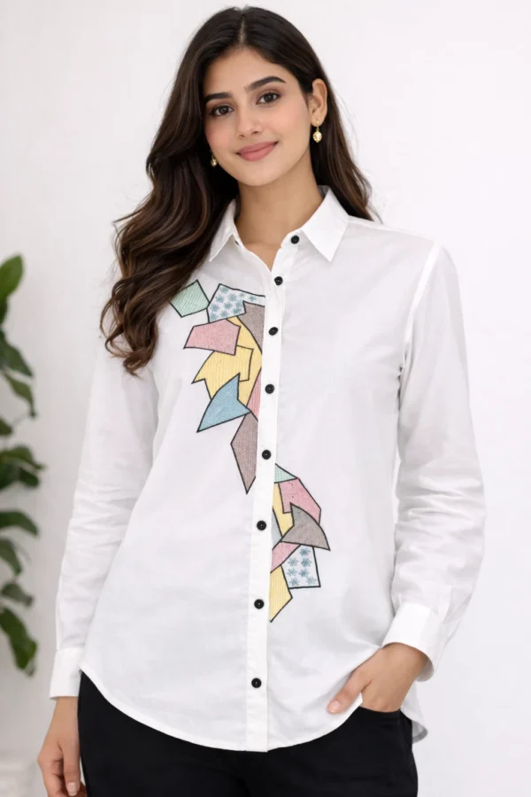 The Artisan Geometric Cotton Shirt