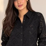 Black Hacoba Cotton Shirt