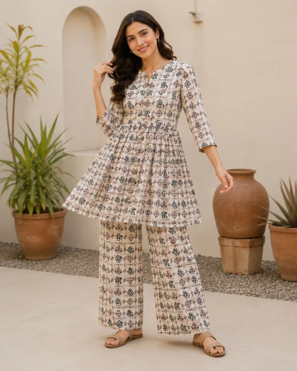 Elegant Ethnic Printed Co-ord Set