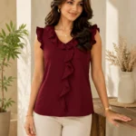 Maroon Muse Fashion Top