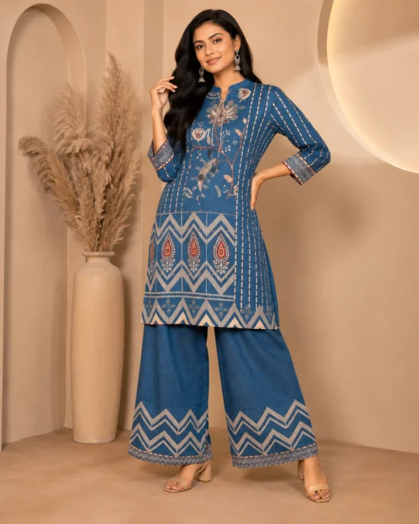 Indo Edit Pure Crape Digital Print Co-ord Set