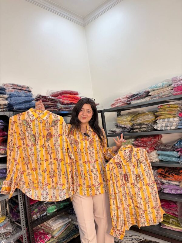 Jaipuri Bloom Embellished Indo-Western Shirt