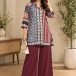 Maroon Muse Indo-Western Co-ord Set
