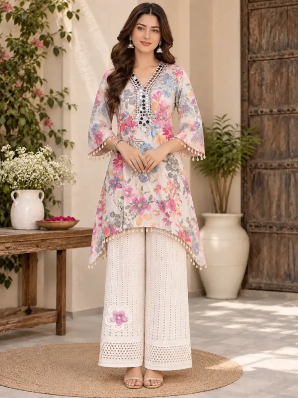 Aarika Floral Mirrorwork Co-ord Set
