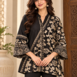 Kalamkari-Inspired Floral Print Pure Crepe Shirt