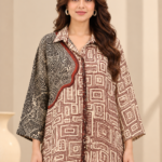 GeoMuse Abstract Printed Pure Crepe Shirt